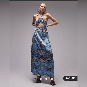 Top Shop Cur our Paisley Halter Dress